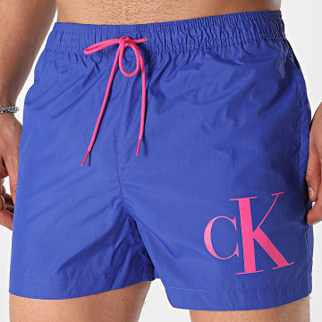 Calvin Klein - Shorts de baño con cordón 0967 Azul Real Rosa