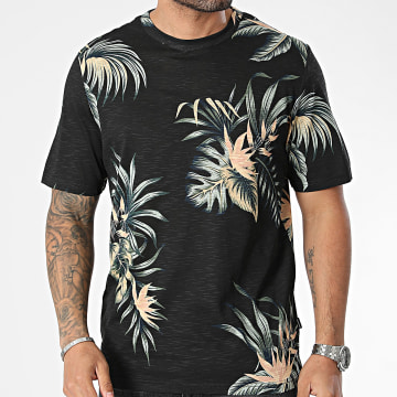 Jack And Jones - Camiseta Palma Floral Negra