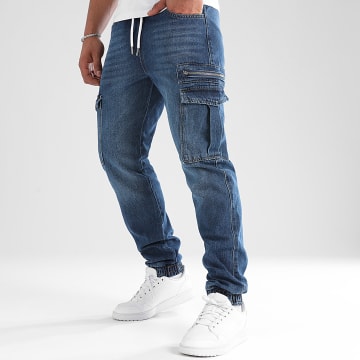 LBO - Pantaloni Cargo Jeans dal taglio rilassato 3397 Denim medio