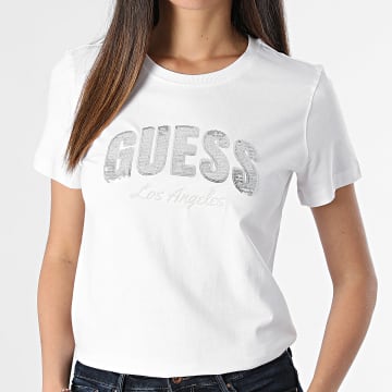 Guess - Tee Shirt Femme W4GI31 Blanc