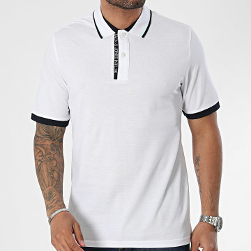 Jack And Jones - Polo Manches Courtes Steel Blanc