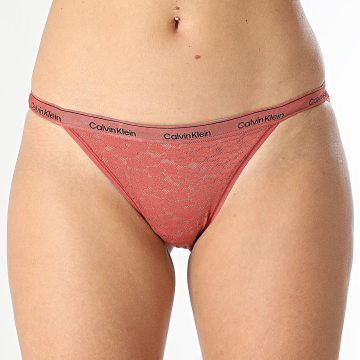Calvin Klein - Braguitas de encaje para mujer QD5213E Rojo ladrillo