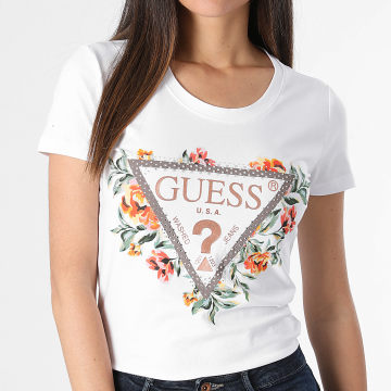 Guess - Tee Shirt Femme W4GI24 Blanc Floral