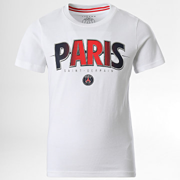 PSG - Tee Shirt Enfant Paris Saint-Germain P15389C Blanc
