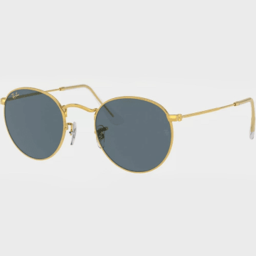 Ray-Ban - Ronde metalen zonnebril RB3447 Doré Gris