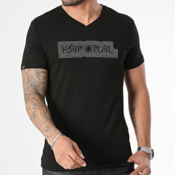 Kaporal - NINOM11 T-shirt essenziale con scollo a V Nero