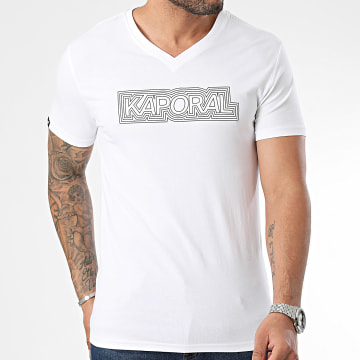 Kaporal - NINOM11 T-shirt essenziale con scollo a V Bianco
