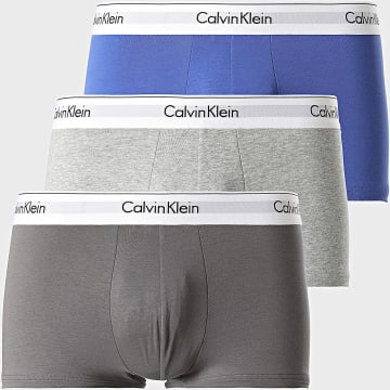 Calvin Klein - Set di 3 boxer NB1085A Blu reale Grigio antracite