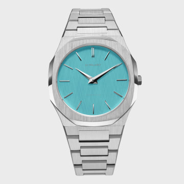 D1 Milano - Reloj azul claro plata turquesa