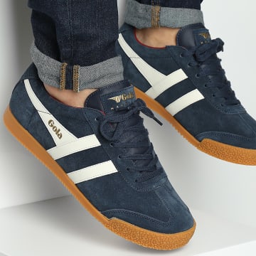 Gola - Baskets Harrier Suede CMA192 Navy Off White Deep Red