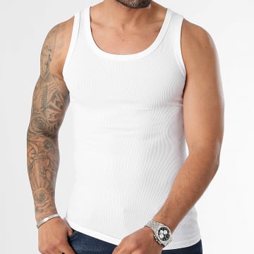 LBO - Camiseta de tirantes acanalada 1120 Blanca