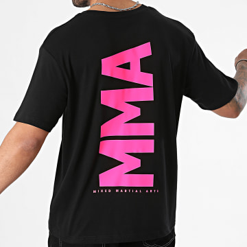 Super Prodige - Tee Shirt Oversize Large MMA Full Rose Fluo Noir
