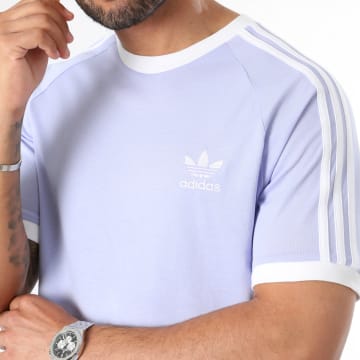 Adidas Originals - Tee Shirt 3 Stripes IS0614 Violet Clair ...