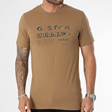 G-Star - Camicia con t-shirt slim D24420-336 Camel