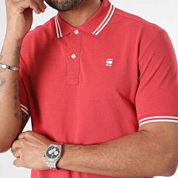 G-Star - Polo Manches Courtes Dunda Slim D17127-5864 Rouge