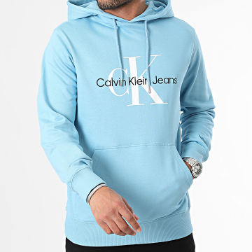 Calvin Klein - Felpa con cappuccio 0805 Azzurro