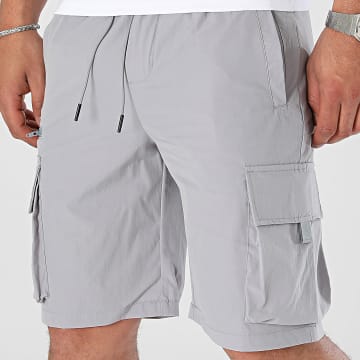 Frilivin - Pantalones cortos cargo grises