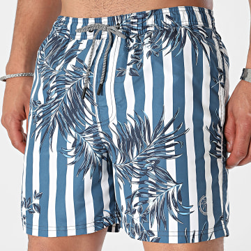 Jack And Jones - Shorts de baño a rayas azul marino y blanco 12249291