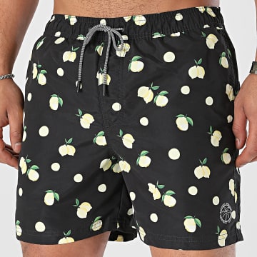 Jack And Jones - Fiji Swim Pantalones cortos de verano 12249291 Negro Amarillo
