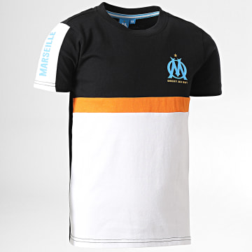 OM - Olympique De Marseille T-shirts voor kinderen M23107C Zwart Wit Oranje