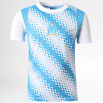 OM - Tee Shirt Enfant Olympique De Marseille M23108C Bleu Clair Blanc