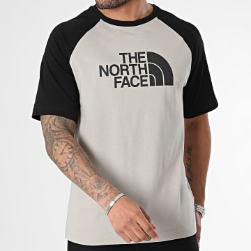 The North Face - Tee Shirt Raglan Easy A87N7 Taupe Black