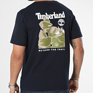 Timberland - Diseño 4 SS A65JB Camiseta azul marino