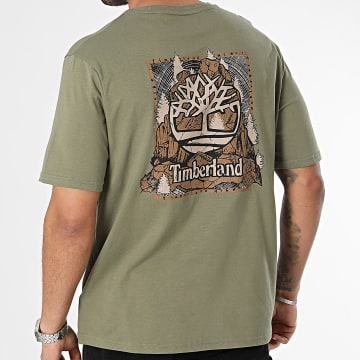 Timberland - Diseño 3 SS A65HQ Camiseta verde caqui
