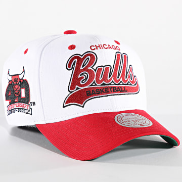 Mitchell and Ness - Gorra NBA Tail Sweep Chicago Bulls HHSS7289 Blanco Rojo
