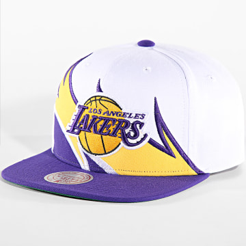 Mitchell and Ness - NBA Waverunner Los Angeles Lakers Snapback Cap HHSS7003 Blanco Púrpura