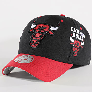 Mitchell and Ness - Gorra Overbite Pro Chicago Bulls NBA HHSS7310 Negro Rojo