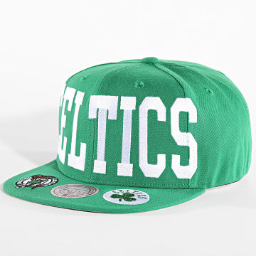 Mitchell and Ness - Cappellino snapback NBA Big Text 1 Boston Celtics HHSS7318 Verde