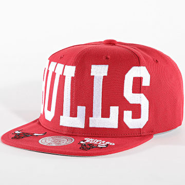 Mitchell and Ness - Big Text 1 Chicago Bulls NBA Snapback Cap HHSS7318 Rojo