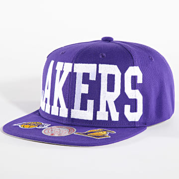 Mitchell and Ness - NBA Big Text 1 Los Angeles Lakers Snapback Cap HHSS7318 Purple