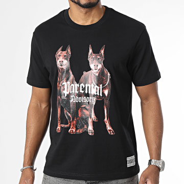 Parental Advisory - Tee Shirt Oversize Large Front Dogs Negro
