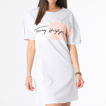 Tommy Jeans - Robe Tee Shirt Oversize Femme 4969 Gris Chiné