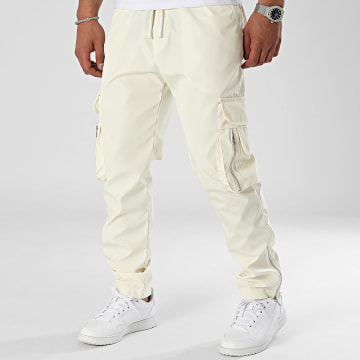 2Y Premium - Pantaloni cargo beige chiaro