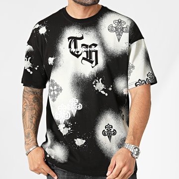 2Y Premium - Tee Shirt Oversize Large Noir Beige