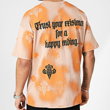 2Y Premium - Camiseta Oversize Grande Beige Naranja