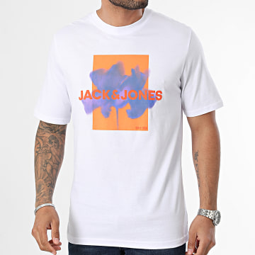 Jack And Jones - Tee Shirt Florals Blanc