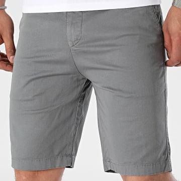 Mackten - Pantalones cortos chinos gris marengo