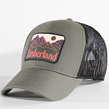 Timberland - Cappello Trucker Mountain Line A2Q52 Verde Khaki Nero