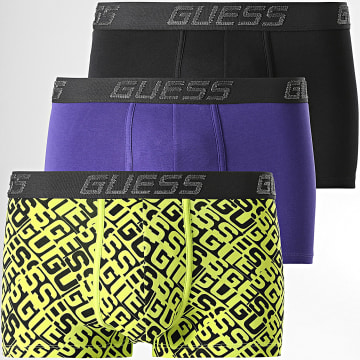 Guess - Set De 3 Boxers U4GG25-K6YW0 Negro Violeta Amarillo