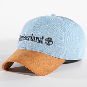 Timberland - Cappello in denim A2Q28 Blu Denim Cammello