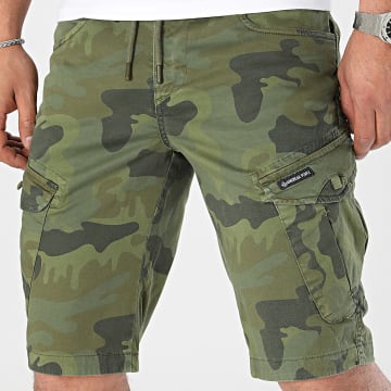 American People - Beliz Cargo Shorts 116-01 Khaki Verde Camouflage