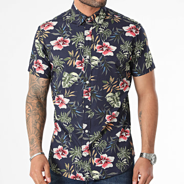 Jack And Jones - Chemise Manches Courtes Chill Bleu Marine Multi Floral