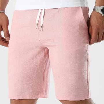 LBO - Pantalones cortos efecto lino 1174 Rosa