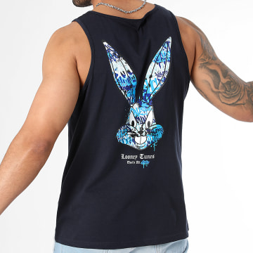 Looney Tunes - Camiseta de tirantes Bugs Bunny Graffiti Azul Espalda Azul Marino