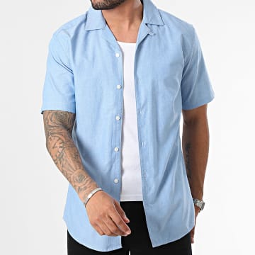 Only And Sons - Chemise Manches Courtes Alvaro Bleu Clair