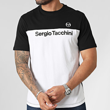 Sergio Tacchini - Tee Shirt Grave 40528 Blanc Noir